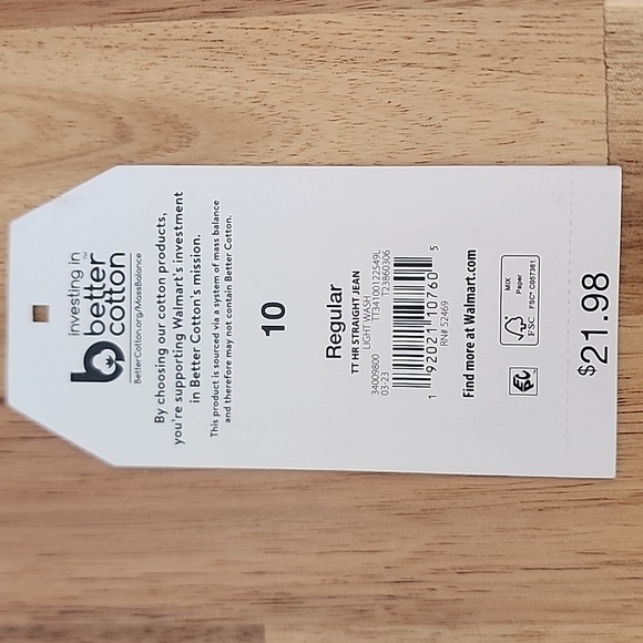 Womens Time And Tru High Rise Straight Regular Jeans - Size 10 - Picture 11 of 11